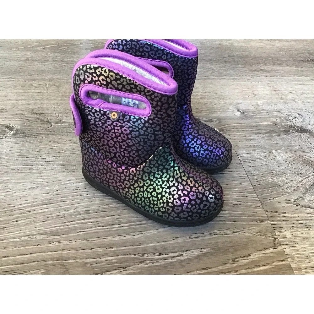 BOGS II M-Leo Rainbow Leopard Snow Boots Size 8 Toddler Boot